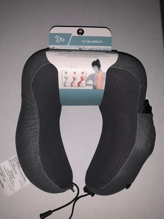 Travelon Other - Travelon Gray Memory Foam U-Shaped Travel Neck Pillow with Mesh Panels